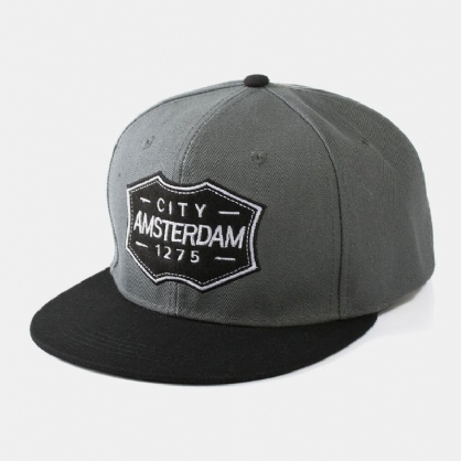 Unisex Katoen Borduurwerk Logo Brief Hiphop Stijl Platte Rand Honkbal Hoed Snapback Hoed