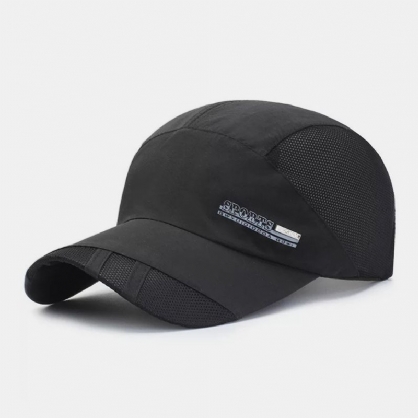 Unisex Mesh Ademend Sneldrogend Effen Kleur Outdoor Reizen Zonnescherm Honkbal Hoed