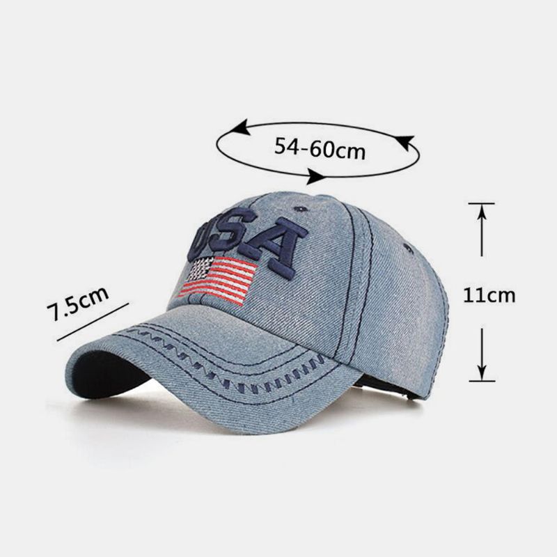 Unisex Vintage Patriottische Baseball Cap Stijlvolle Verontruste Amerikaanse Vlag Cap Hoed