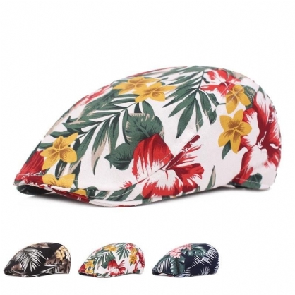 Unisex Vogue Katoenen Barethoed Met Bloemenprint