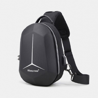 Heren Grote Capaciteit Usb Opladen Multi-lagen Waterdichte Crossbody Tas Borsttas Sling Bag