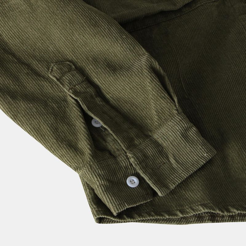 Heren Corduroy Retro Jas Met Grote Dubbele Zakken