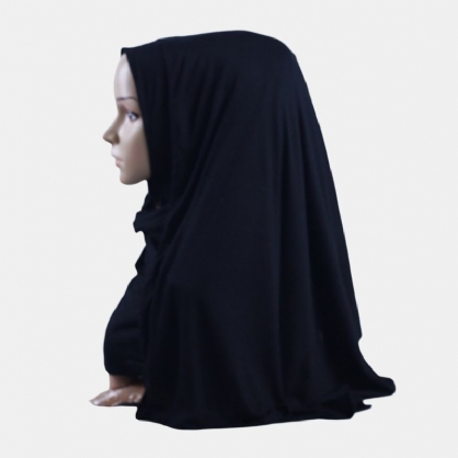 Stevige Zachte Sjaal Gemerceriseerd Katoen Lange Hejab Hoofd Sjaals Hijab Amira Islamitisch