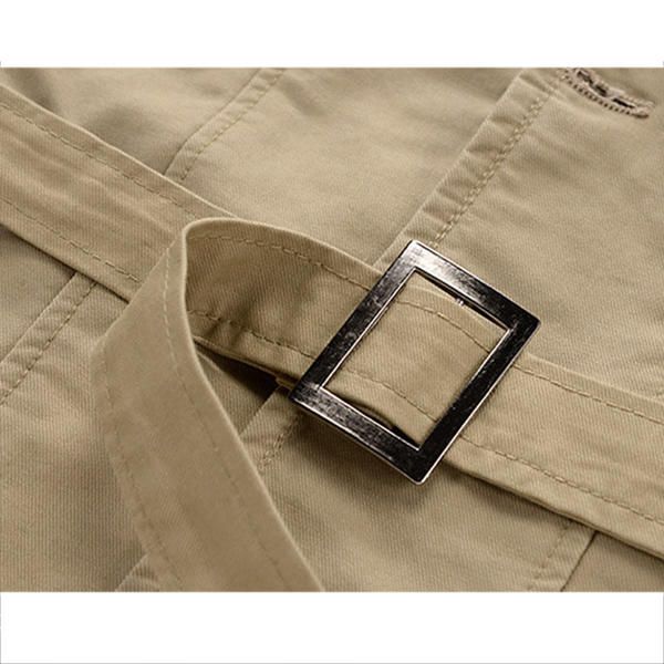 Dikke Warme Pluche Gesplitste Pu-leer Losse Trenchcoat