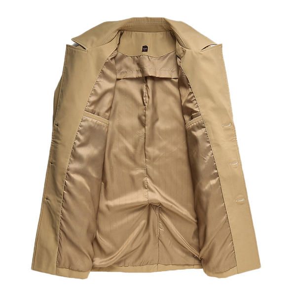 Heren Halflange Mode Windjack Single-breasted Trenchcoat