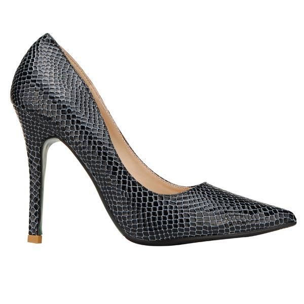 Ondiepe Mond Slangenpatroon Pu-leer Pumps Met Spitse Neus