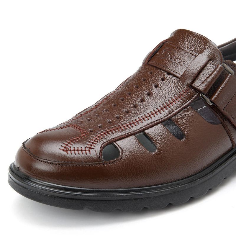 Heren Ademende Hollow Outs Lederen Hook Loop Oxfords