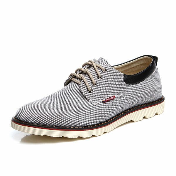 Heren Casual Ademende Comfortabele Mode Flat Lace Up Oxfords Schoenen