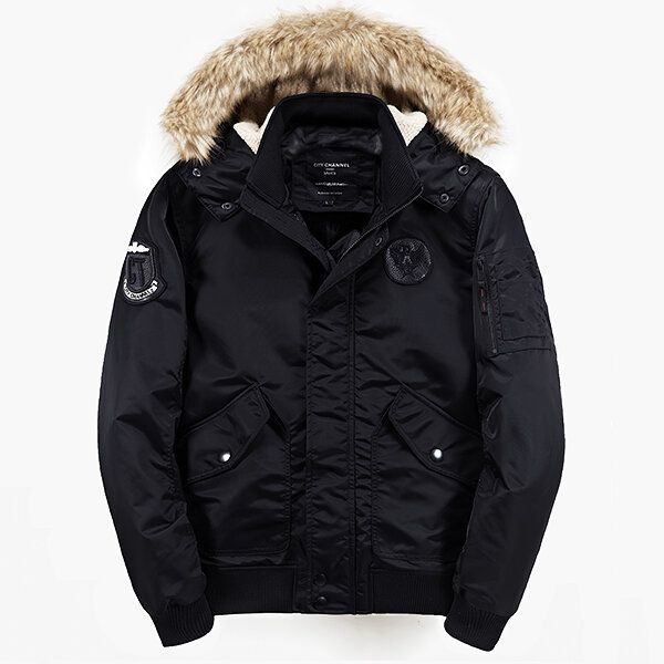 Heren Winter Plus Dikke Warme Gewatteerde Bovenkleding Parka Jas