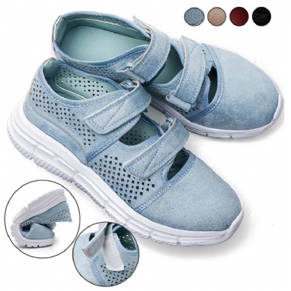 Dames Casual Mesh Ademende Sneakers Met Klittenband