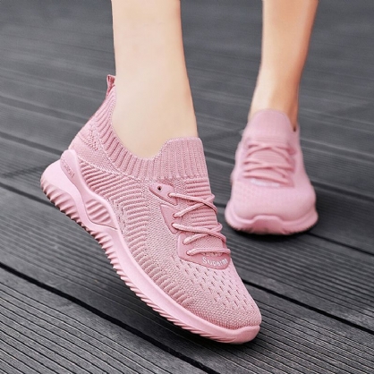 Dames Mesh Running Slip On Sock Casual Sportschoenen