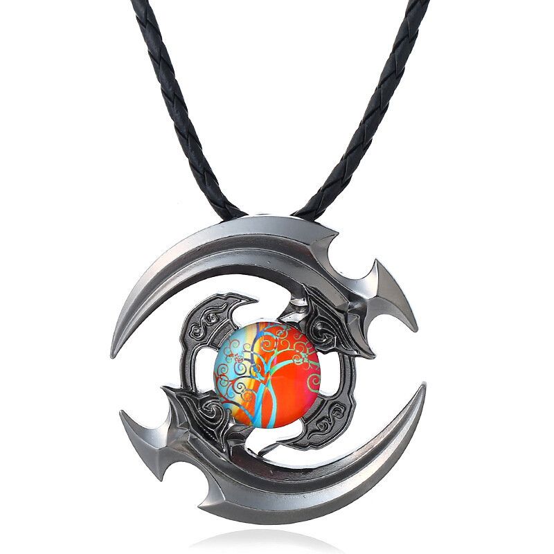 Unisex Fidget Spinner Ketting Twine Hanger Ketting Voor Mannen Vrouwen