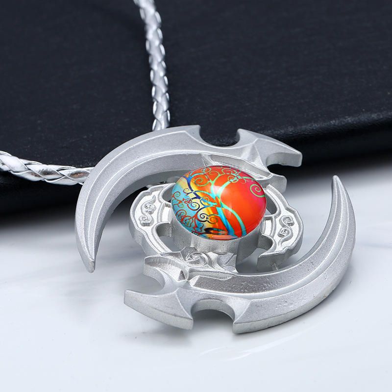 Unisex Fidget Spinner Ketting Twine Hanger Ketting Voor Mannen Vrouwen