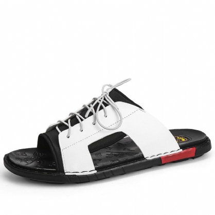 Heren Kanten Slip Op Casual Zachte Strandsandalen