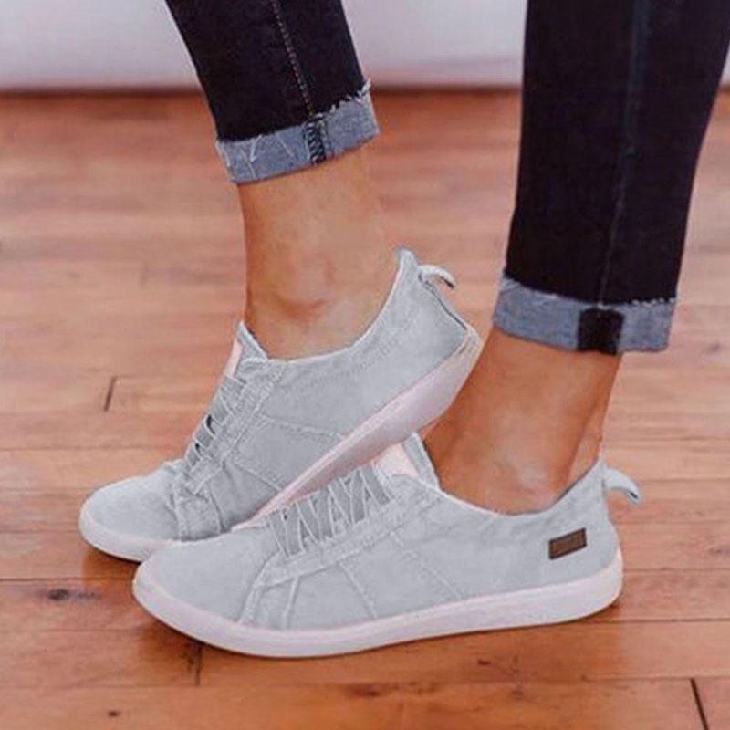 Grote Maten Dames Casual Canvas Veterschoenen