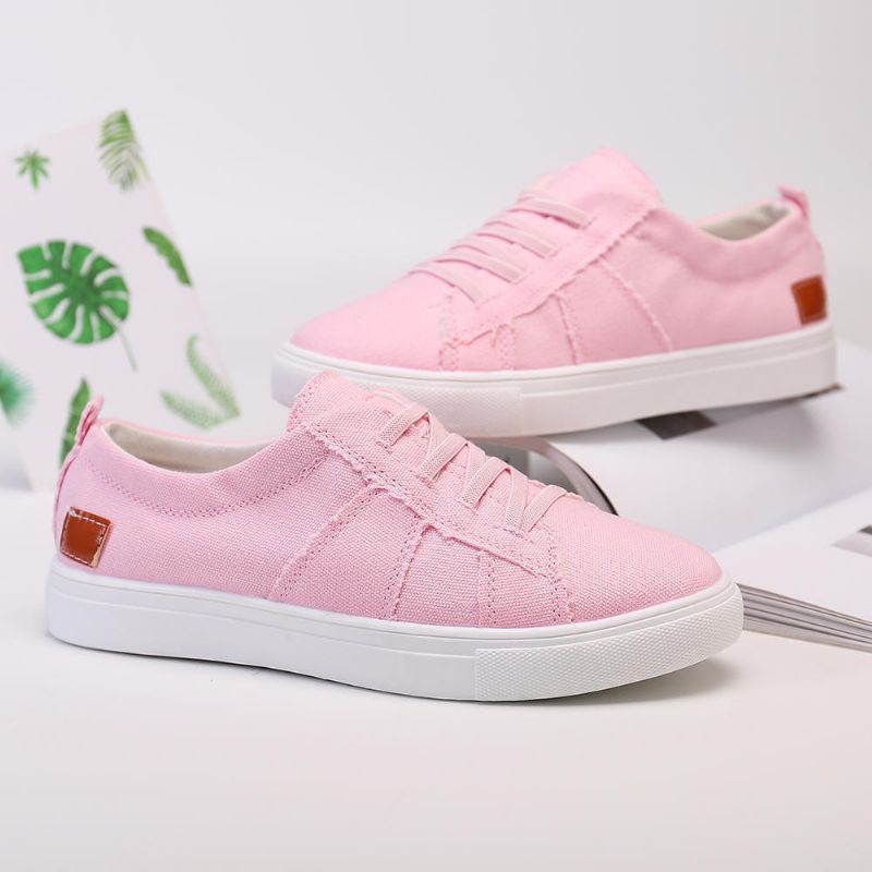 Grote Maten Dames Casual Canvas Veterschoenen