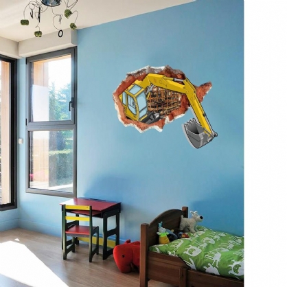 Miico Creative 3d Graafmachine Gebroken Muur Pvc Verwijderbare Thuis Kamer Decoratieve Muur Deur Decor Sticker