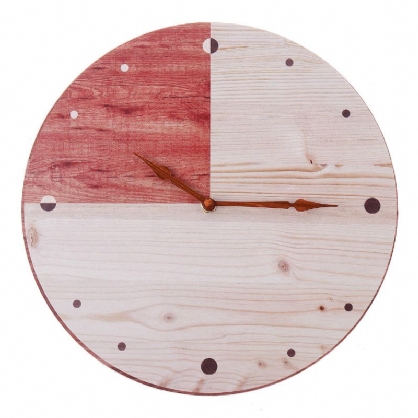 11 Inch Retro Ronde Houten Wandklok Diy Digitale Ronde Kamer Thuiskantoor Bar Decor