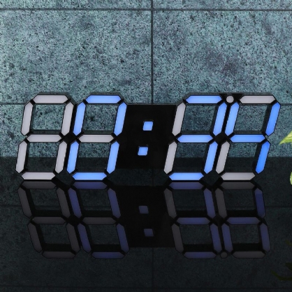 39×13×2.2 cm 3d Digitale Led Wandklok Alarm Horloge Temperatuur Moderne Usb Afstandsbediening