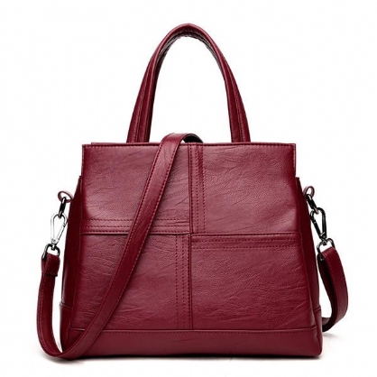 3 Hoofdzakken Dames Casual Pu-lederen Handtas