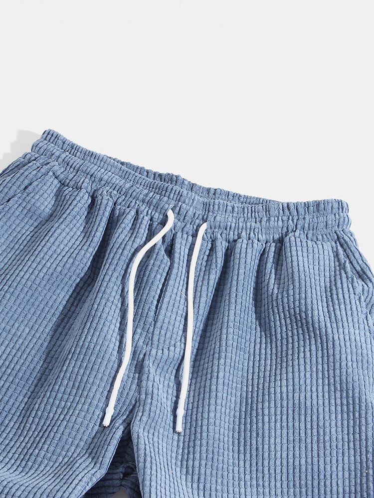 Heren Corduroy Effen Kleur Trekkoord Casual Joggingbroek