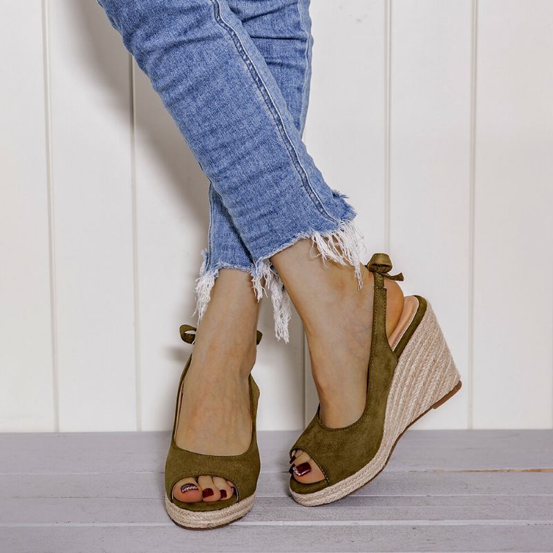 Dames Comfortabele Ademende Slingback Casual Sandalen Met Sleehak